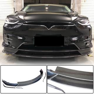 Priekšējā bampera lūpa Lip (2015-2021, oglekļa šķiedra) Tesla Model X 2015– foto 1