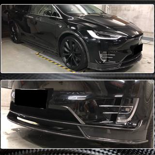 Priekšējā bampera lūpa Lip (2015-2021, oglekļa šķiedra) Tesla Model X 2015– foto 4