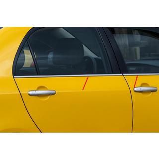 Ārējās logu apmales (4 gab., nerūsējošais tērauds) Toyota Corolla 2002–2007 foto 1