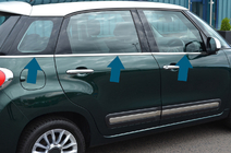 Fiat 500/500L 2013–2022 Logu līstes (6 gab., nerūsējošais tērauds) foto 2