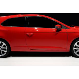 Sānu logu hroma līstes (3 durvju, 6 gab., nerūsējošais tērauds) Seat Leon 2013–2020 foto 1