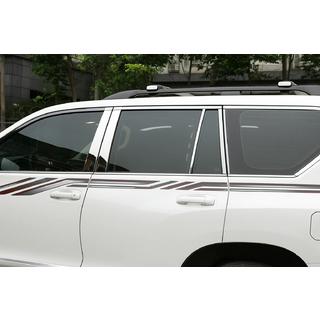 Durvju statņu moldingi (8 gab., nerūsējošais tērauds) Toyota Land Cruiser Prado 150 2009–2023 foto 1