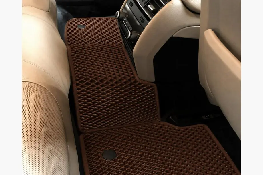 BMW 7. sērija F01/F02 2008–2015 EVA salona paklājiņi (F01, brūni) Foto 3