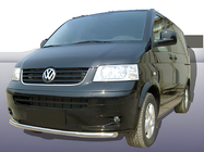 Volkswagen T5 Caravelle 2004–2010 Priekšējais aizsargstienis, viencaurules (nerūsējošais tērauds) 60 mm foto 2