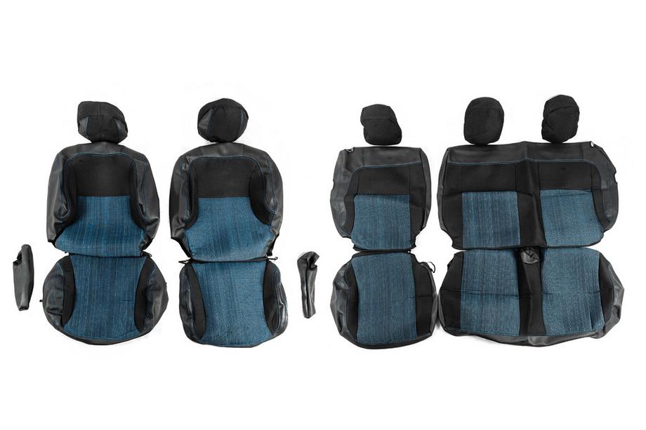 Peugeot Partner Tepee 2008–2018 Autosēdekļu pārvalki (audums un mākslīgā āda, Premium) Priekšējie Image