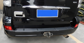 Toyota Land Cruiser Prado 120 2002–2009 Bagāžnieka durvju roktura uzlika (nerūsējošais tērauds) OmsaLine – itāļu nerūsējošais tērauds foto 4