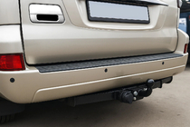 Toyota Land Cruiser Prado 120 2002–2009 Bagāžnieka durvju roktura uzlika (nerūsējošais tērauds) OmsaLine – itāļu nerūsējošais tērauds foto 1
