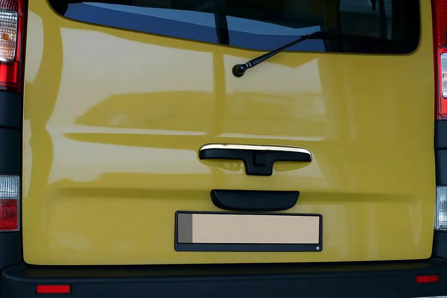 Nissan Primastar 2002–2014 Hromēta uzlika aizmugurējam rokturim (bagāžnieka vāks, nerūsējošais tērauds) Image