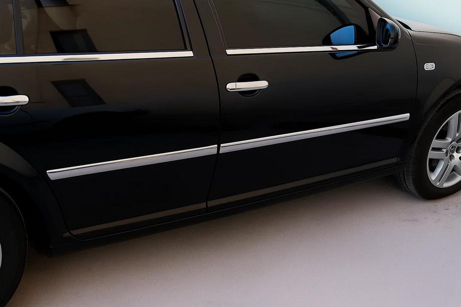Volkswagen Bora 1998–2004 Ārējās logu apmales (4 gab., nerūsējošais tērauds) Sedans Image
