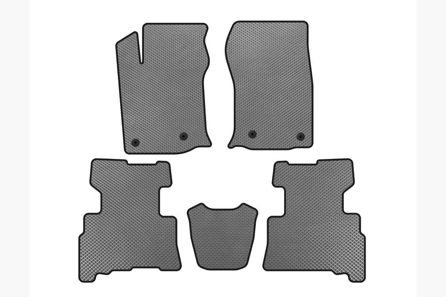 Toyota 4Runner 2009–2024 EVA salona paklāji (2 rindas, 2014-2024, 7-vietīgs, pelēks) Foto 1