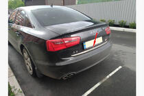 Audi A6 C7 2011–2017 Bagāžnieka malas uzlika (nerūsējošā tērauda) foto 7