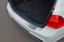 BMW 3. sērija E90/E91 2005–2011 Aizmugurējā bufera uzlika (2006-2008, SW, nerūs. tērauds) foto 2