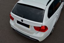 BMW 3. sērija E90/E91 2005–2011 Aizmugurējā bufera uzlika (2006-2008, SW, nerūs. tērauds) foto 1