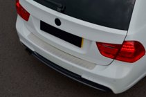 BMW 3. sērija E90/E91 2005–2011 Aizmugurējā bufera uzlika (2006-2008, SW, nerūs. tērauds) foto 7