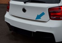BMW 1. sērija F20/F21 2011–2019 Bagāžnieka malas uzlika (nerūsējošā tērauda) foto 3