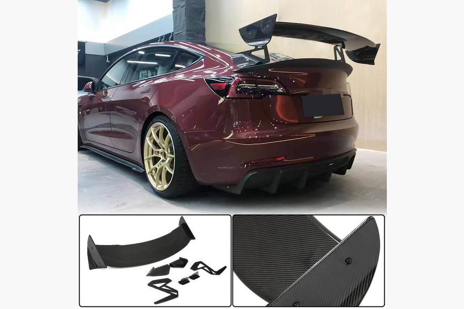 Tesla Model 3 2017– Spoileris V6 (2017-2023, oglekļa šķiedra) Image