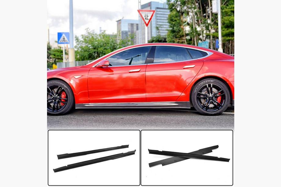 Tesla Model S 2012– Sliekšņu uzlikas V1 (2014-2021, Karbons) Image