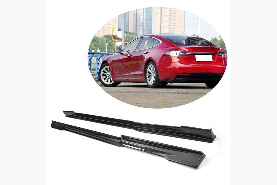 Tesla Model S 2012– Sliekšņu uzlikas V2 (2014-2021, Oglekļa šķiedra) Foto 1