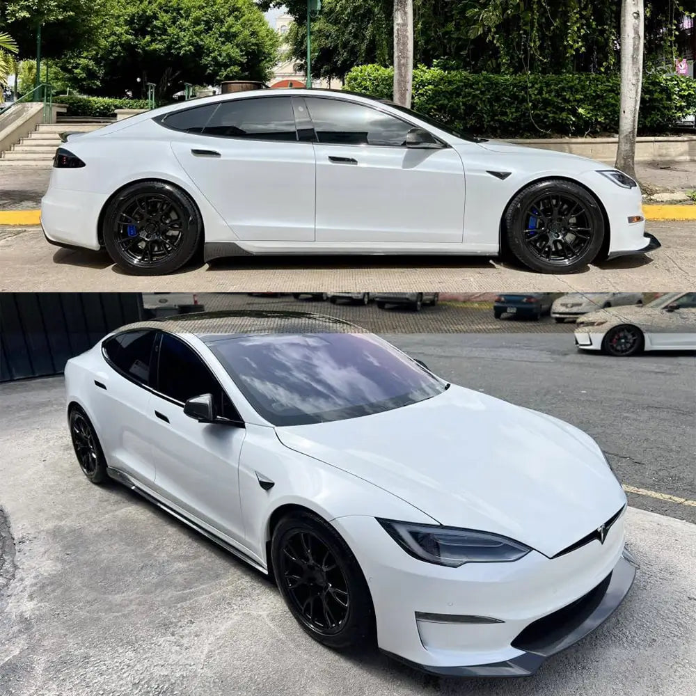 Sliekšņu uzlikas (2021+, Oglekļa šķiedra) Tesla Model S 2012– foto 2