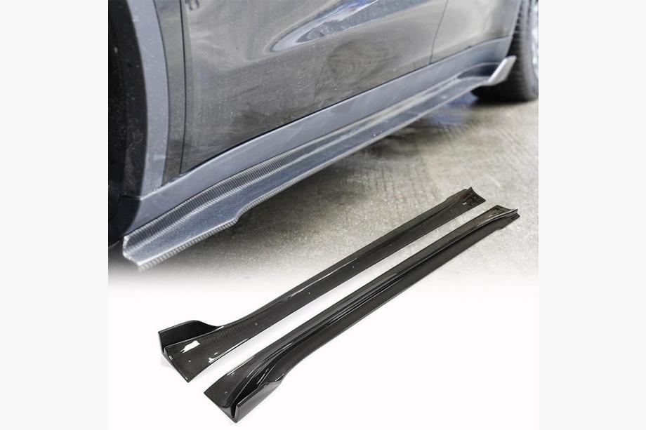 Tesla Model Y 2020– Sliekšņu uzlikas V1 (2020-2025, Oglekļa šķiedra) Image