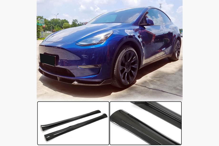 Tesla Model Y 2020– Carbon V2 sliekšņu uzlikas (2019+) Image