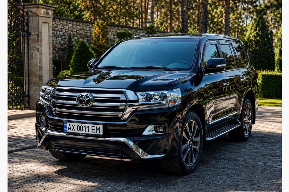 Toyota Land Cruiser 200 2007–2021 Priekšējā bampera lūpas spoilers 2016↗ (Executive 2016) Melna krāsa Foto 8