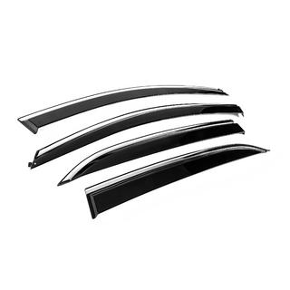 Logu vēja deflektori ar hromētu līsti Niken Luxury (4 gab.) Chevrolet Equinox 2018–2025 foto 3