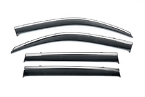 Hyundai Santa Fe 4 2018–2023 Sānu logu vēja deflektori ar hromētu līsti Niken Luxury (2020-2023, 4 gab.) foto 1