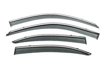 Hyundai Elantra (XD) 2000–2011 Logu vēja deflektori ar hromētu līsti Niken Luxury (4 gab.) foto 1