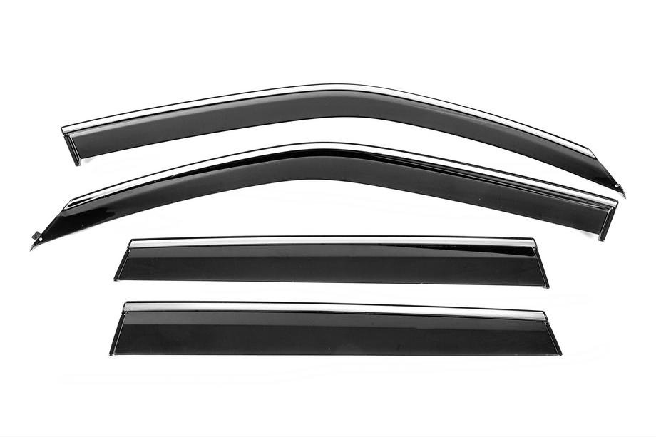 Subaru Forester 2008–2013 Logu vēja deflektori ar hromētu līsti Niken Luxury (4 gab.) Image