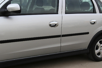Opel Corsa C 2000–2006 Durvju rokturu uzlikas ar apmali, nerūsējošais tērauds (8 gab.) foto 1