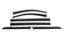 Toyota Sienna 2010–2020 Logu vēja deflektori ar hromētu moldingu Niken Luxury (6 gab.) foto 1