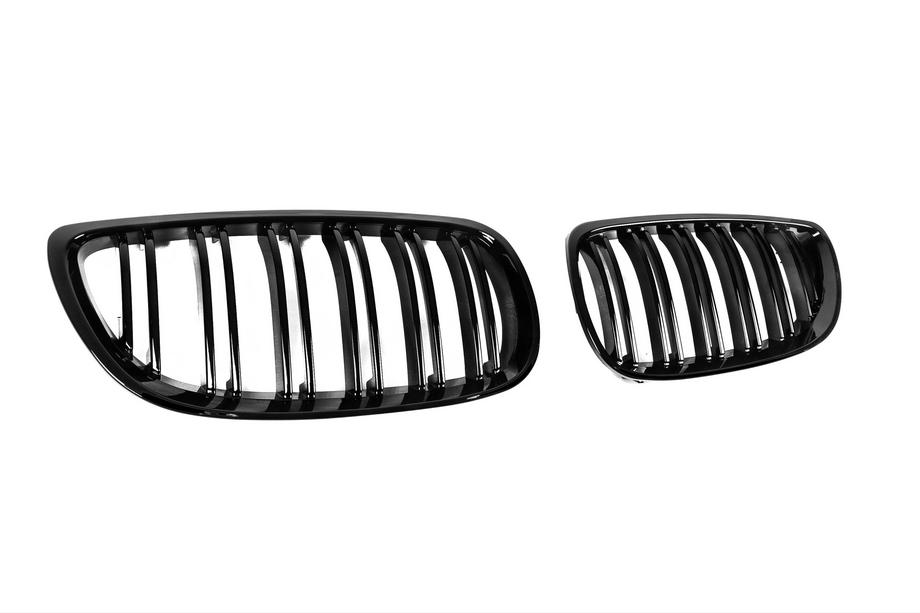 BMW 3. sērija E92/E93 2006–2013 Nieru reste M-Look (2007-2010 non-M / 2008-2013 M3, spīdīgi melna) Foto 5