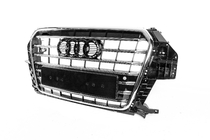 Audi Q3 2011–2019 Priekšējā radiatora reste SQ3 (2011-2015, melna ar hromu) foto 2