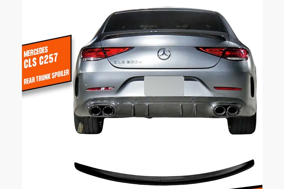Mercedes CLS C257 2018– DPT spoileris (spīdīgi melns) Image