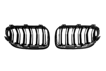 BMW 3. sērija E92/E93 2006–2013 Nieru restes M-Look (2010-2013, spīdīgi melna) foto 6