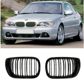 M-Look DPT nieru režģis (Coupe 2003-2006, spīdīgi melns) BMW 3. sērija E46 1998–2006 foto 3