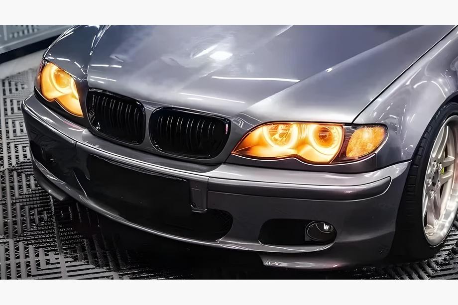 BMW 3. sērija E46 1998–2006 M-Look DPT nieru režģis (Coupe 2003-2006, spīdīgi melns) Image
