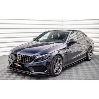 DPT V2 priekšējā bampera lūpa (2014-2018, tikai AMG-Line, spīdīgi melna) Mercedes C-сlass W205 2014–2021 foto 1