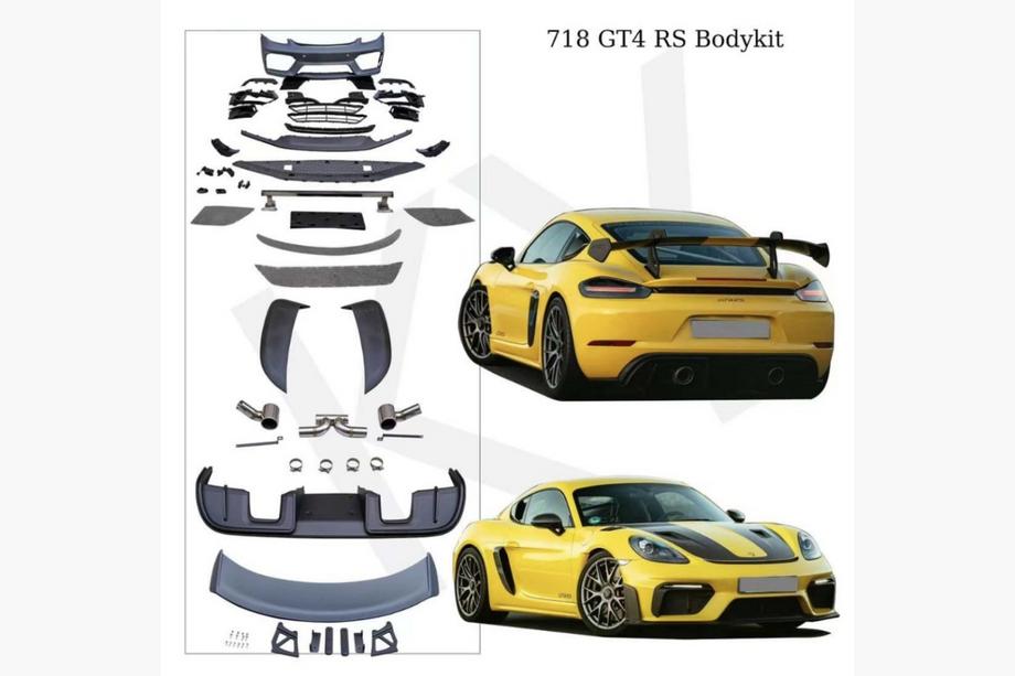 Porsche Boxster/Cayman 982 (718) 2016– GT4 RS virsbūves komplekts (bodykit) Image