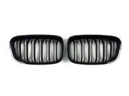 BMW 1. sērija F20/F21 2011–2019 M-Look nieru režģi (2011-2014, melns spīdīgs) foto 2