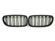 BMW 3. sērija E90/E91 2005–2011 M-Look priekšējās "nieres" restes (E-90/91 2008-2011, matēti melnas) foto 2
