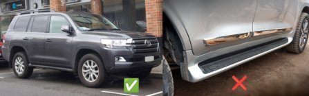 Toyota Land Cruiser 200 2007–2021 Priekšējie dubļusargi (2 gab., sliekšņiem bez apgaismojuma) foto 2
