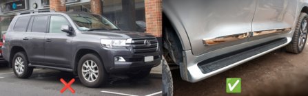 Toyota Land Cruiser 200 2007–2021 Priekšējie dubļusargi (2 gab., sliekšņiem ar apgaismojumu) foto 2