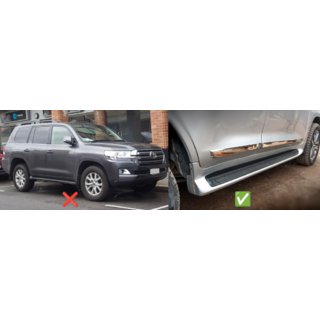 Priekšējie dubļusargi (2 gab., sliekšņiem ar apgaismojumu) Toyota Land Cruiser 200 2007–2021 foto 2
