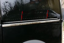 Ford Connect 2006–2009 Nerūsējošā tērauda moldings bīdāmo durvju sliedei foto 1