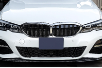 BMW 3. sērija G20/G21 2018– Nieres restes M-Look V2 (2018-2022, spīdīgi melnas ar hroma apmali) foto 1