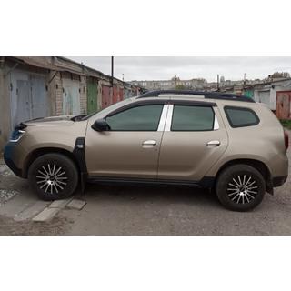 Durvju statņu uzlikas (6 gab., nerūsējošais tērauds) Renault Duster 2008–2017 foto 1