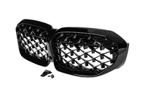 BMW 3. sērija G20/G21 2018– Nieru restes Diamond Black (2018-2022, melna apmale) Ar vietu kamerai foto 4