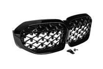 BMW 3. sērija G20/G21 2018– Nieru restes Diamond Black (2018-2022, melna apmale) Ar vietu kamerai foto 5